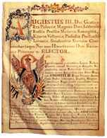 Dokument króla Augusta III potwierdzający ustawy cechu krawieckiego miasta Nowej Warszawy /Encyklopedia Internautica