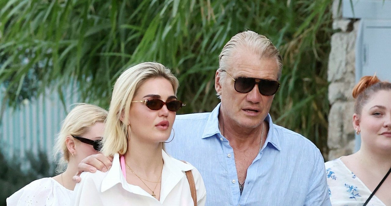 Dolph Lundgren i Emma Krokdal /Backgrid UK /East News