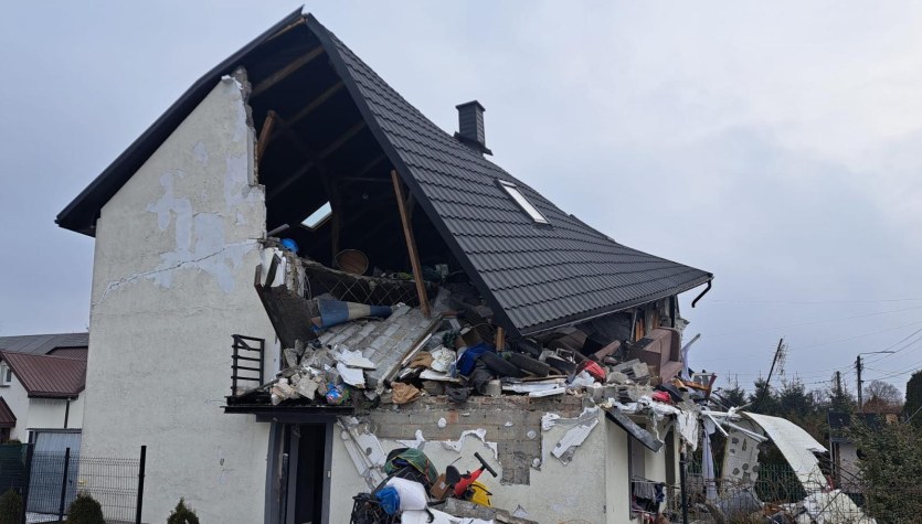 Dom w gruzach po wybuchu gazu. W środku było pięć osób