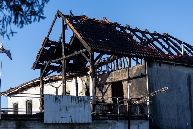 Dom w Zalasewie zniszczony po pożarze /Paweł Jaskółka /PAP