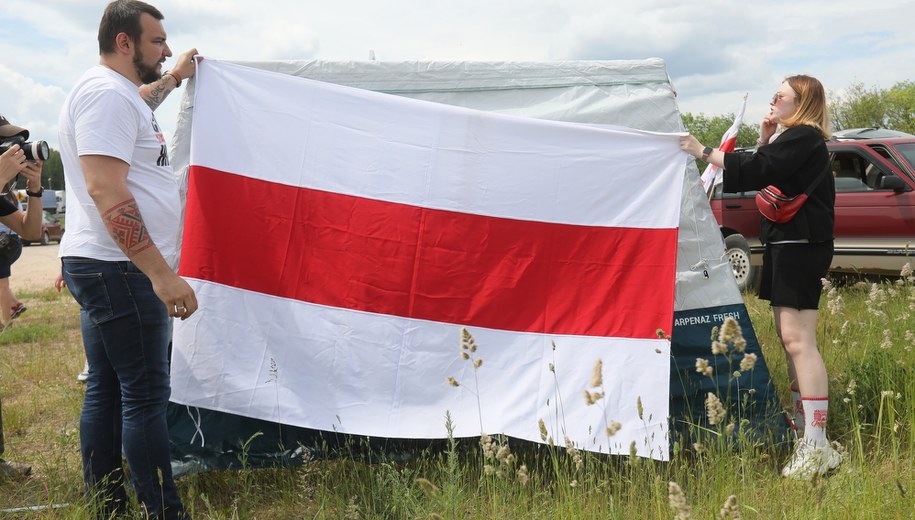 Domagają się m.in. skutecznych sankcji UE wobec władz Białorusi. / 	Artur Reszko    /PAP