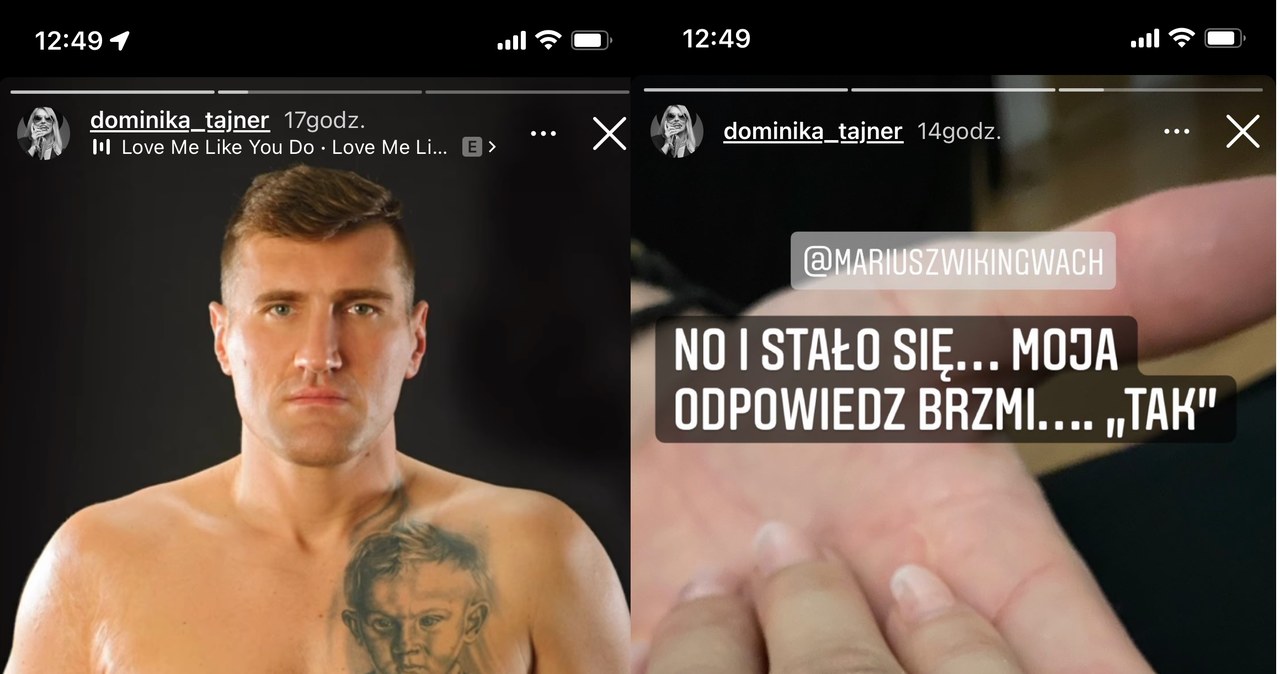 Dominiak właśnie się zaręczyła /https://www.instagram.com/dominika_tajner/ /Instagram