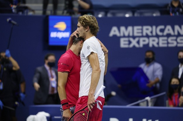 Dominic Thiem i Alexander Zverev /JUSTIN LANE /PAP/EPA