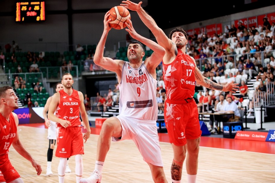 Dominik Olejniczak i Giorgi Shemadini w trakcie spotkania /Jarek Praszkiewicz /PAP