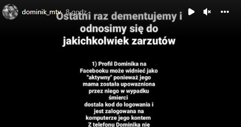 Dominik Raczkowski nie żyje - znajomi i rodzina dementują plotki /@dominik_mtv /Instagram