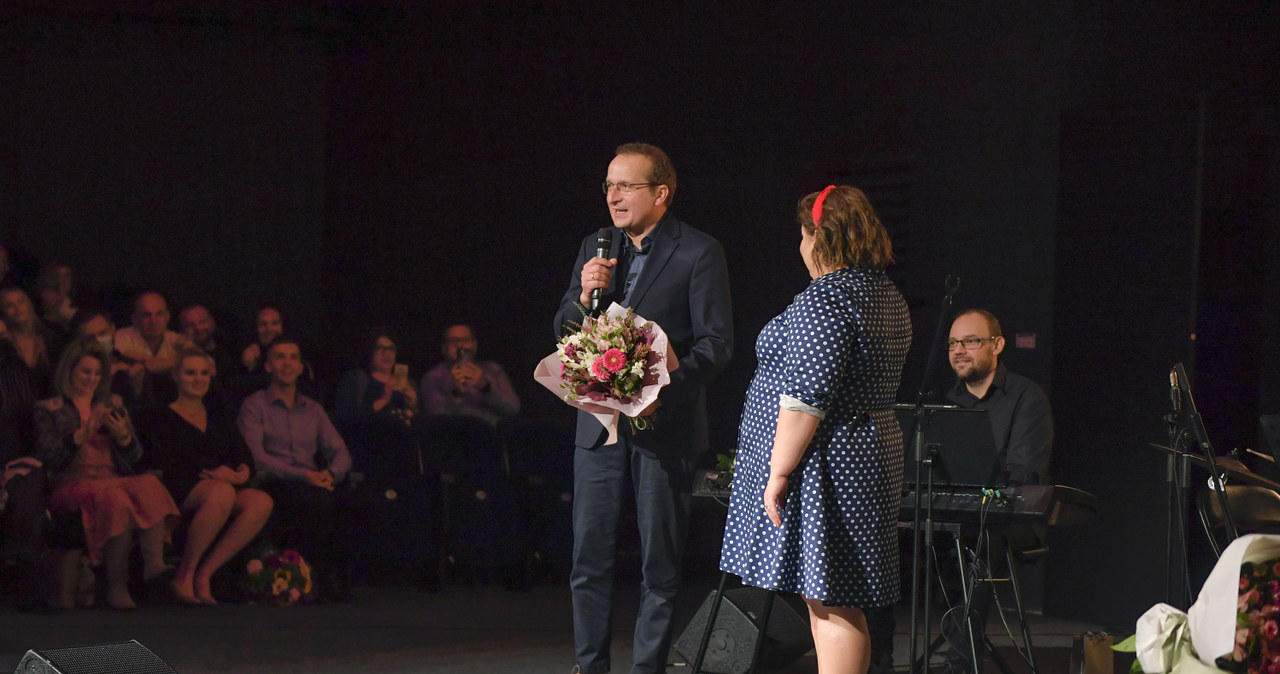 Dominika Gwit i Robert Górski na premierze stand-upu /Gałązka /AKPA