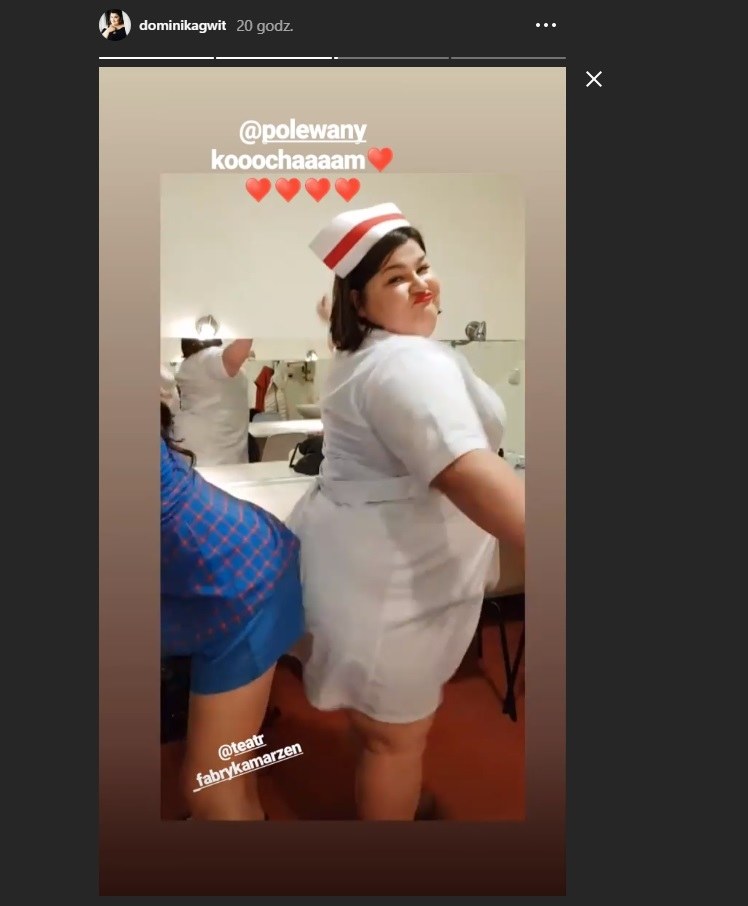 Dominika Gwit w stroju pielęgniarki (Screen: instagram.com/dominikagwit) /Instagram