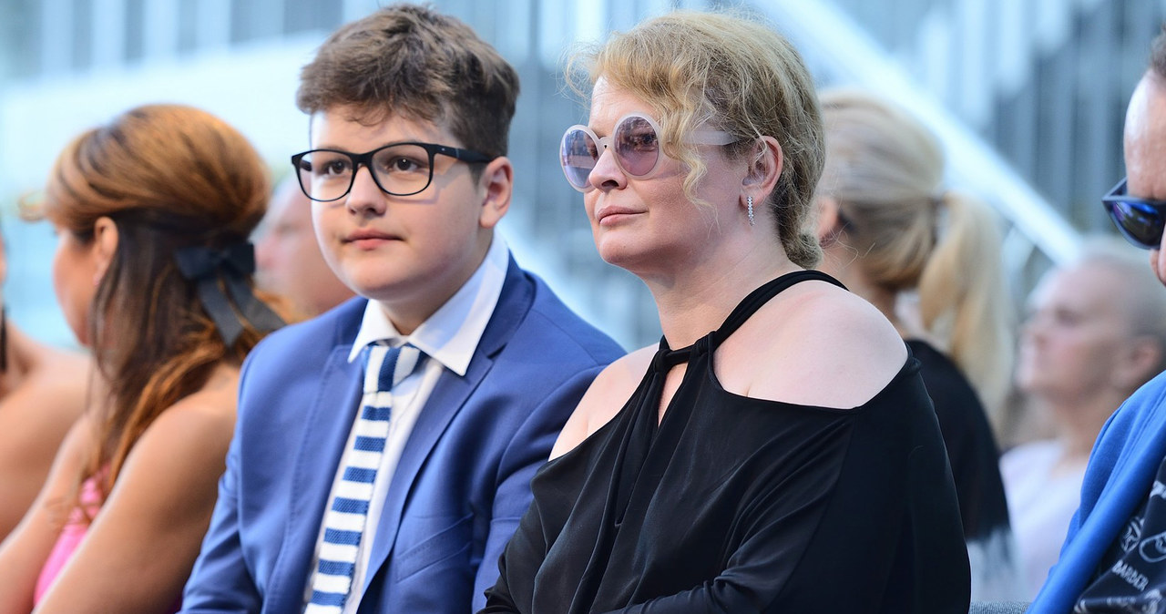 Dominika Ostałowska z synem Hubertem /VIPHOTO /East News