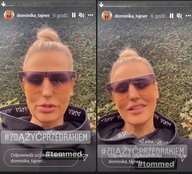 Dominika Tajner opowiedziała o wszystkim na Instagramie /https://www.instagram.com/dominika_tajner/ /Instagram