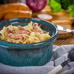 ​Domowe łazanki z grzybami leśnymi w śmietanowym sosie. Nigdy nie jadłeś tak pysznego dania