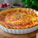 Domownicy będą zaskoczeni aromatyczną tartą. Farsz z kurczaka i kurek zasługuje na medal