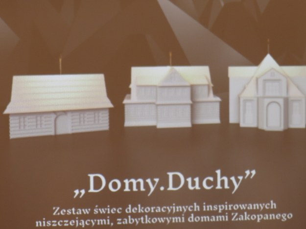 "Domy. Duchy" to zestaw świec dekoracyjnych inspirowanych niszczejącymi, zabytkowymi domami Zakopanego. /Maciej Pałahicki /RMF FM
