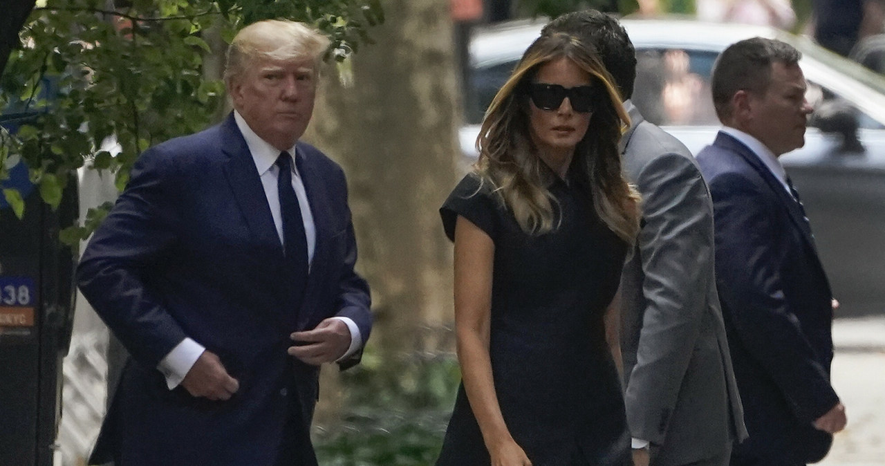 Donald i Melania Trump na pogrzebie Ivany Trump /AP/Associated Press/East News /East News