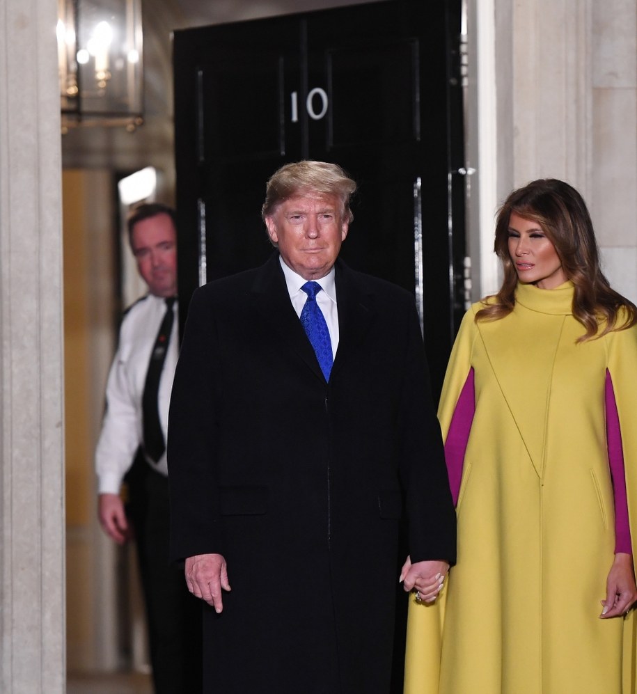 Donald i Melania Trump w Londynie /ANDY RAIN /PAP/EPA