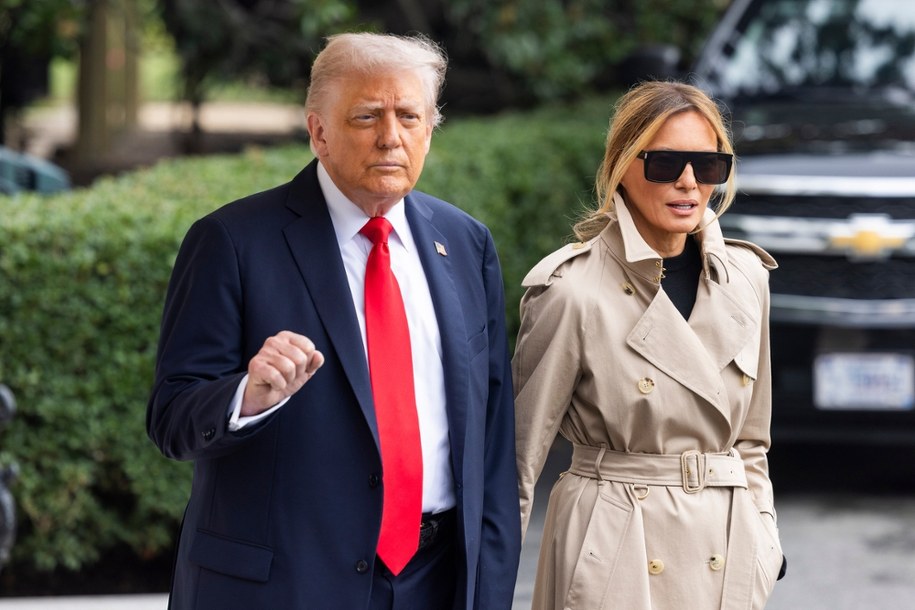 Donald i Melania Trumpowie /	JIM LO SCALZO   /PAP