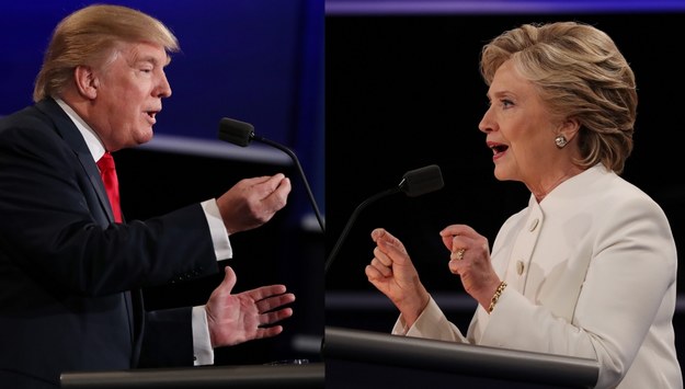 Donald Trumo (fot. Gary He/EPA) i Hillary Clinton (fot. Jim Lo Scalza/EPA) /PAP/EPA