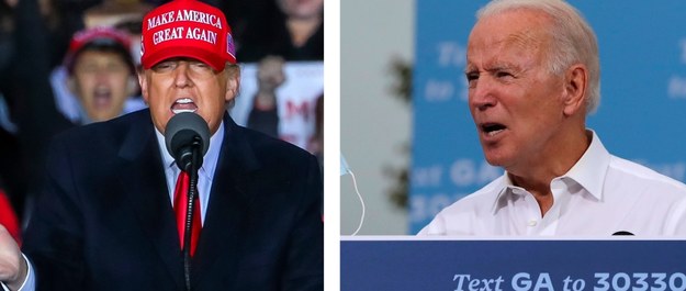 Donald Trump (fot. BRANDEN CAMP) i Joe Biden (fot. CURTIS COMPTON) /PAP/EPA