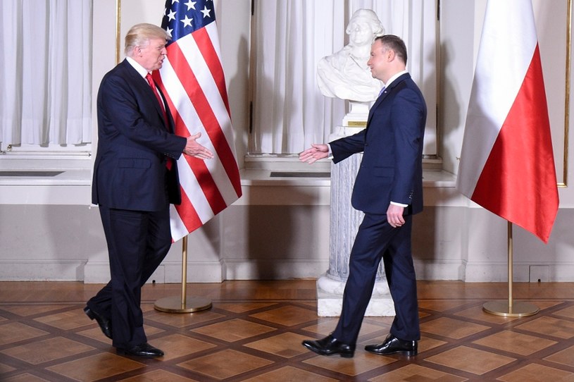 Donald Trump i Andrzej Duda w Warszawie /Zbyszek Kaczmarek /Reporter