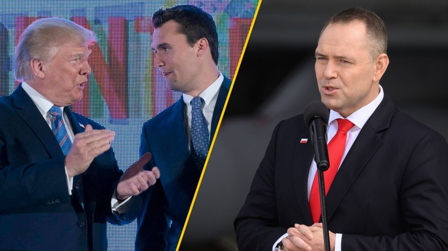 Donald Trump i Charlie Kirk. Karol Nawrocki komentuje śmierć współpracownika prezydenta USA. fot. PAP/Abaca/Jakub Kaczmarczyk /PAP