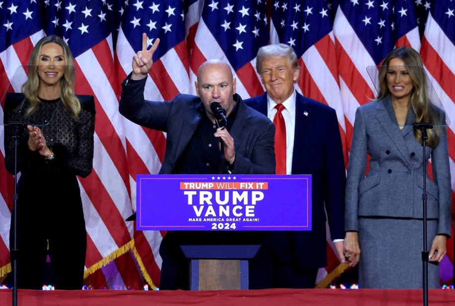 Donald Trump i Dana White podczas kampanii prezydenckiej w 2024 r. /CRISTOBAL HERRERA-ULASHKEVICH /PAP/EPA