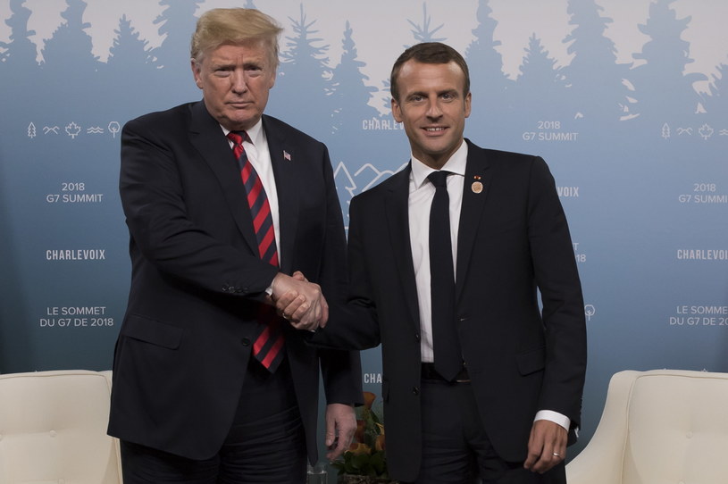 Donald Trump i Emmanuel Macron /AN LANGSDON /PAP/EPA