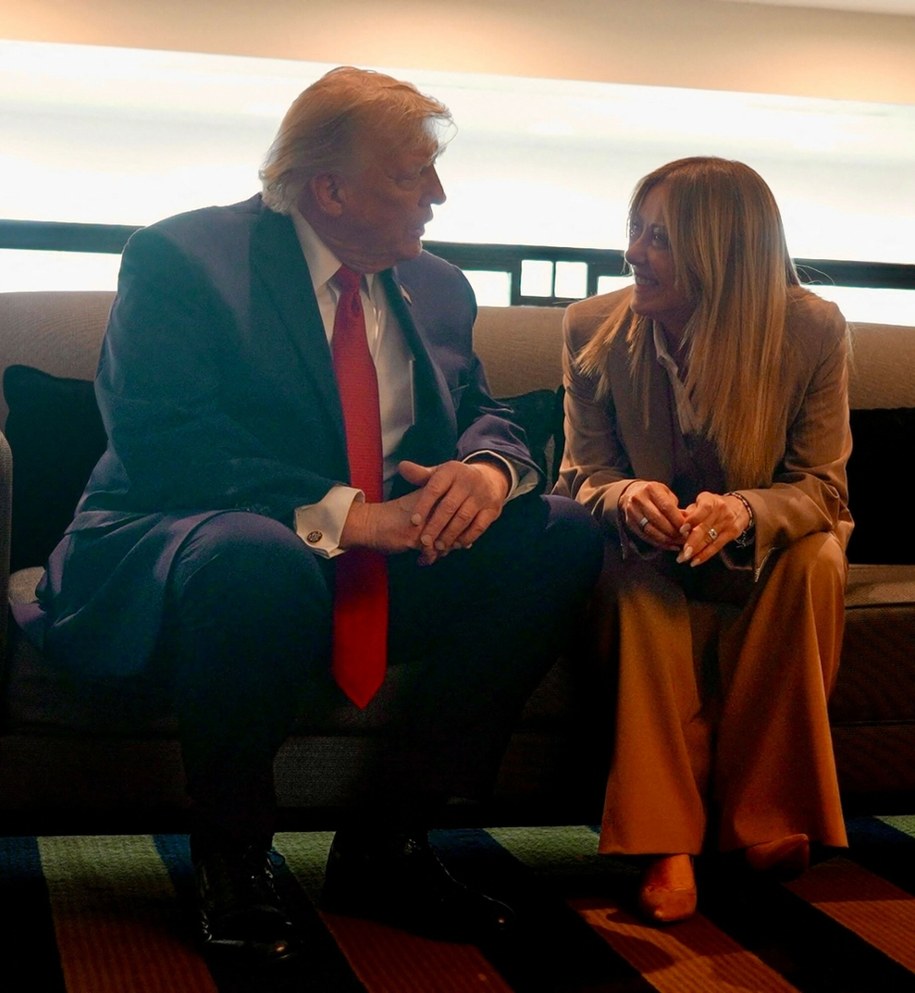Donald Trump i Giorgia Meloni podczas szczytu G7 /HANDOUT/AFP/East News /East News