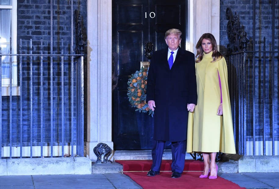 Donald Trump i jego żona Melania /	ANDY RAIN / POOL /PAP/EPA