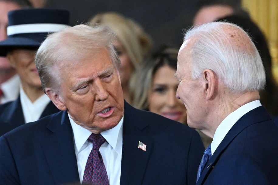 Donald Trump i Joe Biden w styczniu tego roku podczas inauguracji prezydentury Trumpa /SAUL LOEB /AFP/EAST NEWS