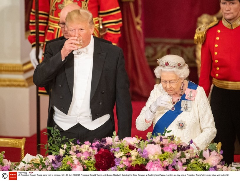 Donald Trump i królowa Elżbieta /East News