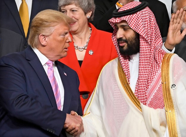 Donald Trump i ks. Muhammad ibn Salman as-Saud /LUKAS COCH /PAP/EPA