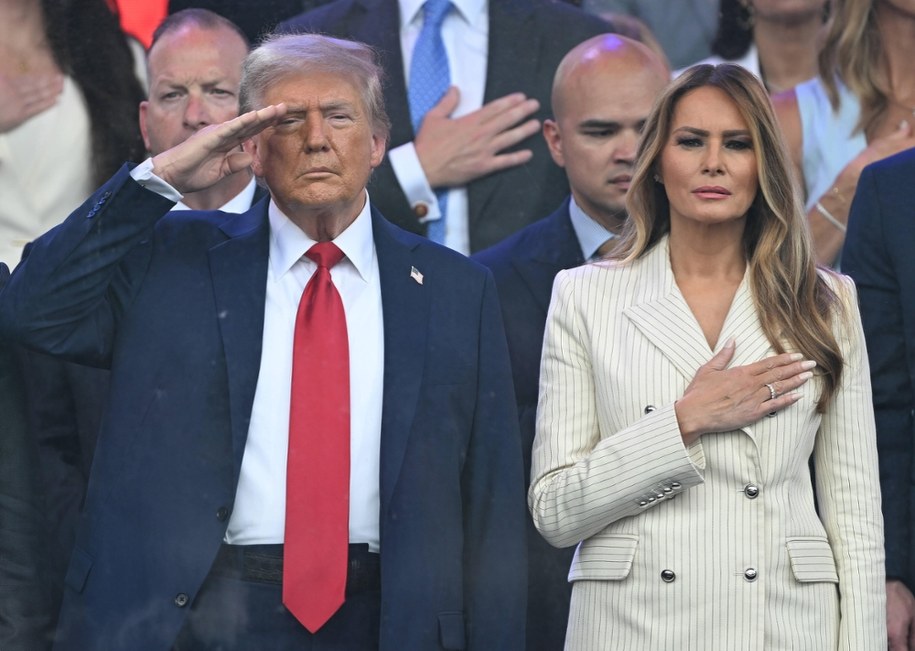 Donald Trump i Melania Trump podczas parady wojskowej w czerwcu 2025 r. /Kenny Holston/Pool via CNP Photo /PAP/EPA