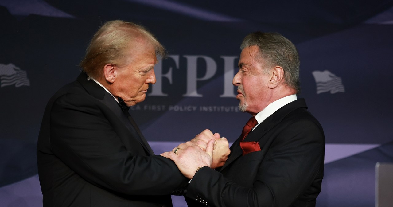 Donald Trump i Sylvester Stallone /	Joe Raedle / Staff /Getty Images