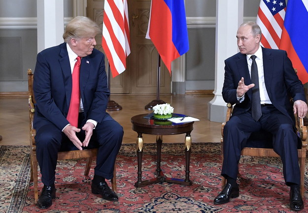 Donald Trump i Władimir Putin podczas spotkania w Helsinkach /	ALEXEY NIKOLSKY / SPUTNIK / KREMLIN POOL /PAP/EPA
