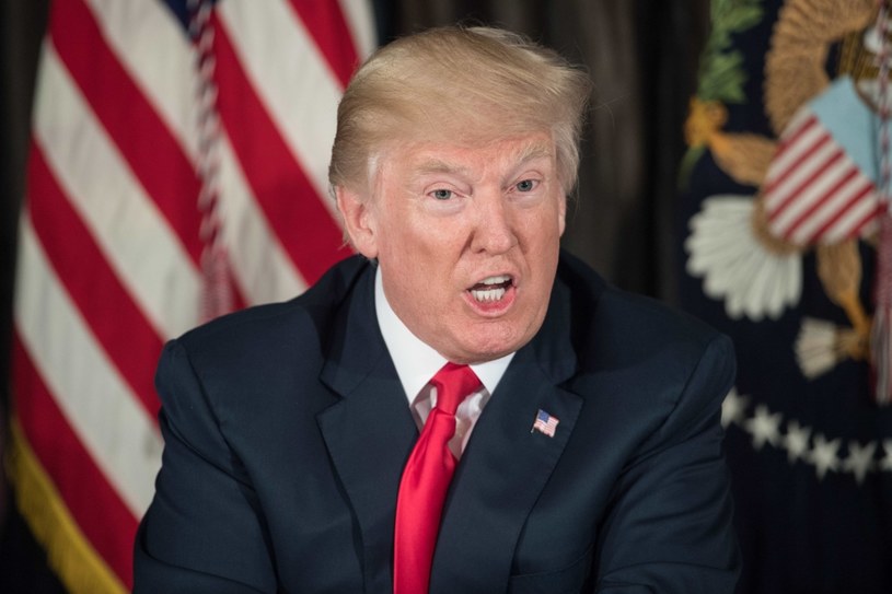 Donald Trump na konferencji grozi Korei Północnej /NICHOLAS KAMM /AFP
