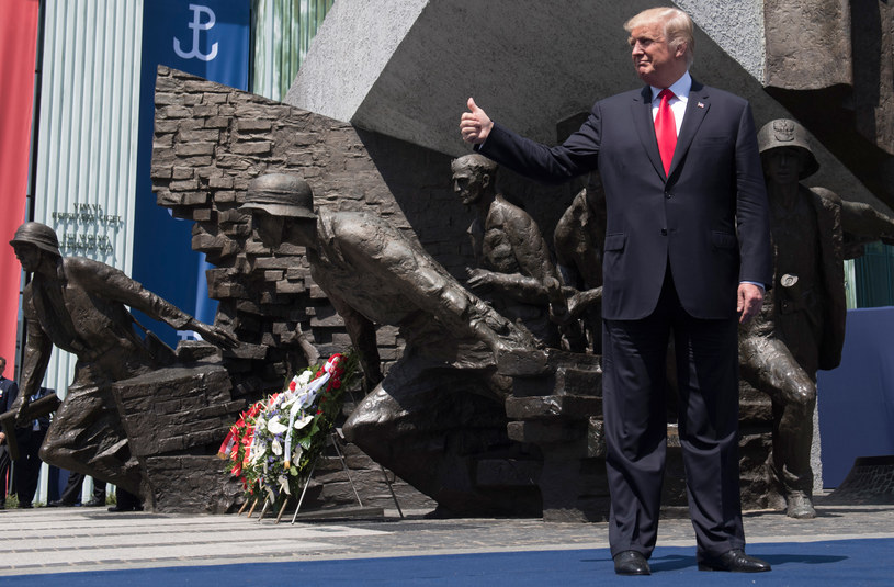 Donald Trump na pl. Krasińskich w Warszawie /SAUL LOEB /AFP