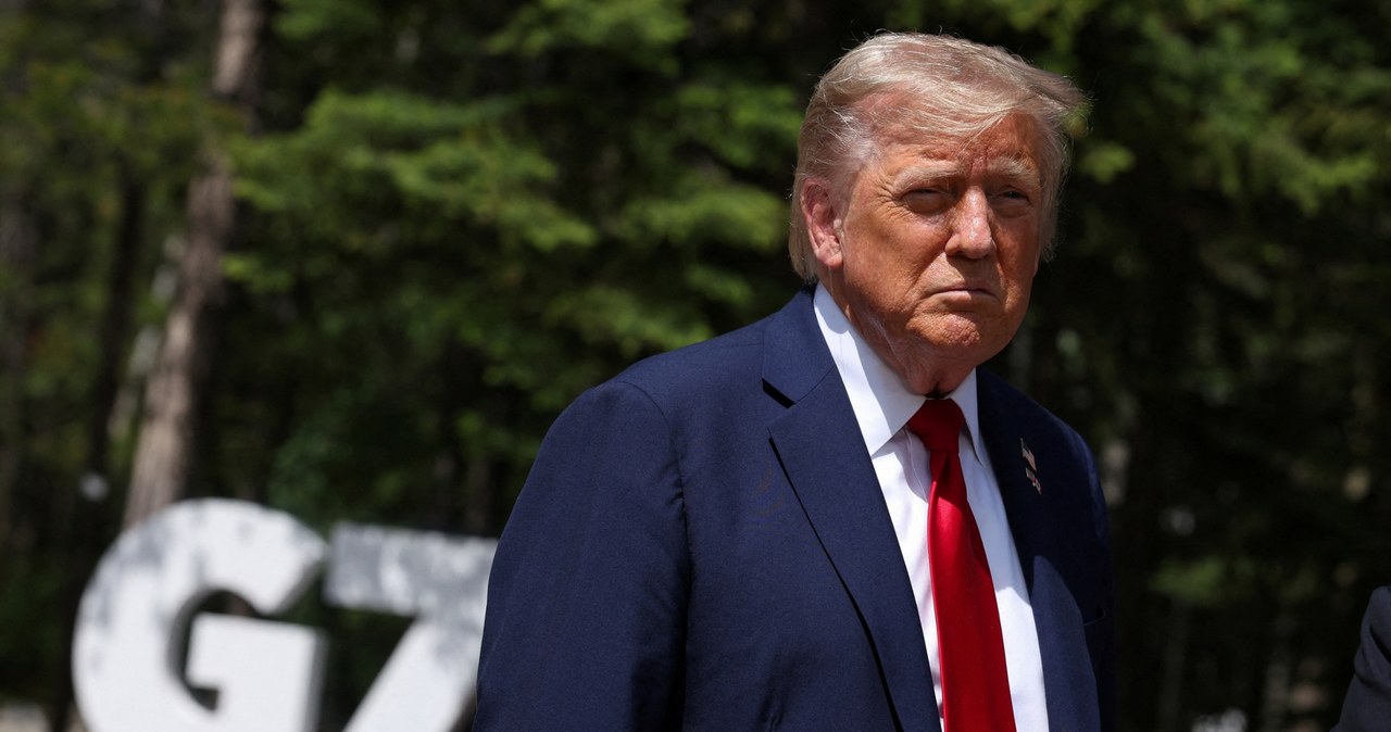 Donald Trump na szczycie G7 /SUZANNE PLUNKETT /AFP
