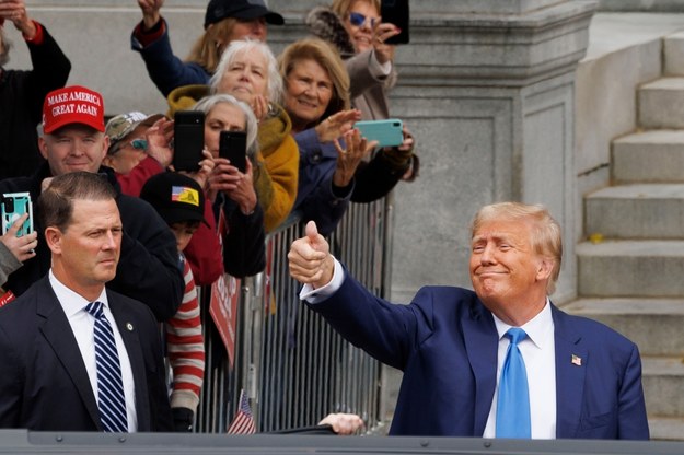Donald Trump na wiecu w New Hampshire /CJ GUNTHER /PAP/EPA