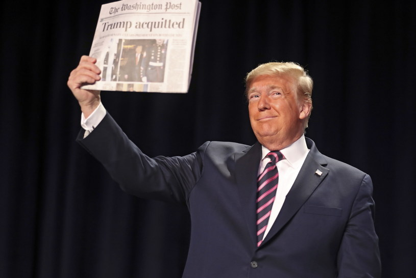 Donald Trump podczas dorocznego Narodowego Śniadania Modlitewnego w Białym Domu /Oliver Contreras /PAP/EPA