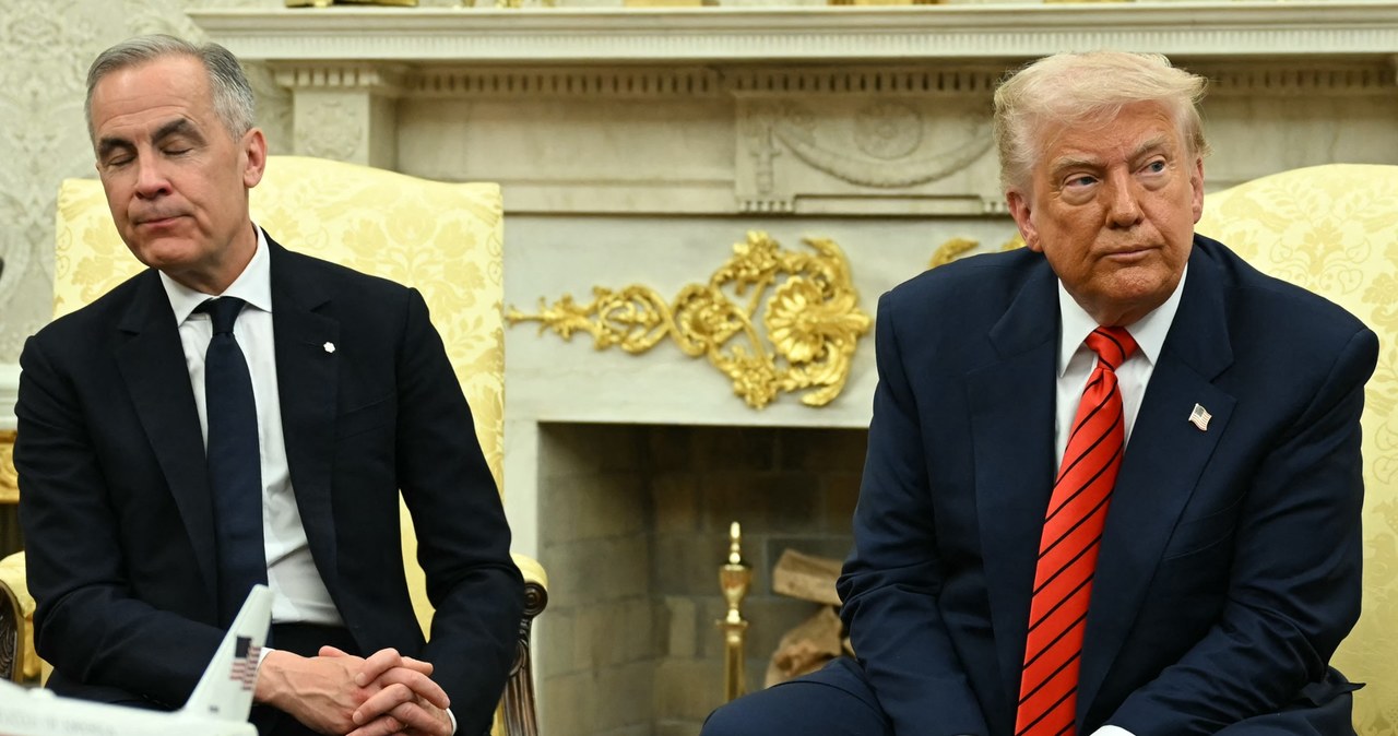 Donald Trump proponuje Kanadzie - której premierem jest Mark Carney - ochronę "Złotą Kopułą", ale stawia warunek. Kanada musi stać się 51. stanem /JIM WATSON /AFP