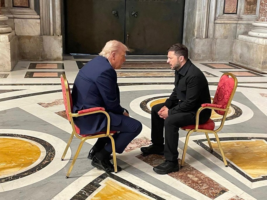 Donald Trump rozmawiała z Wołodymyrem Zełenskim przed pogrzebem papieża Franciszka /RUSSIAN FOREIGN AFFAIRS MINISTRY / HANDOUT HANDOUT /PAP/EPA