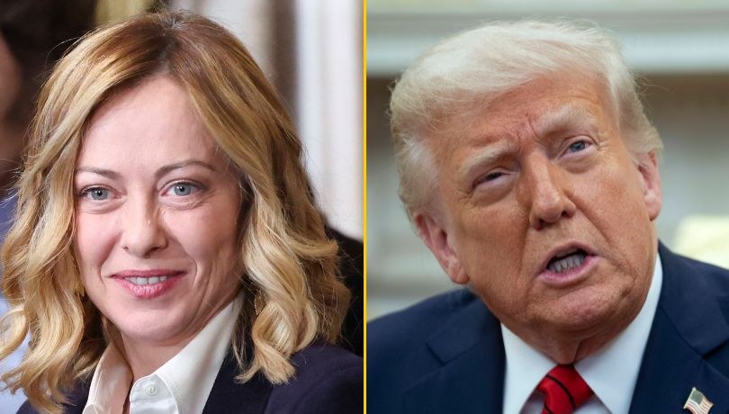 Donald Trump skrytykował Giorgię Meloni /	KEVIN LAMARQUE / POOL/, CHRIS KLEPONIS / POOL /PAP/EPA