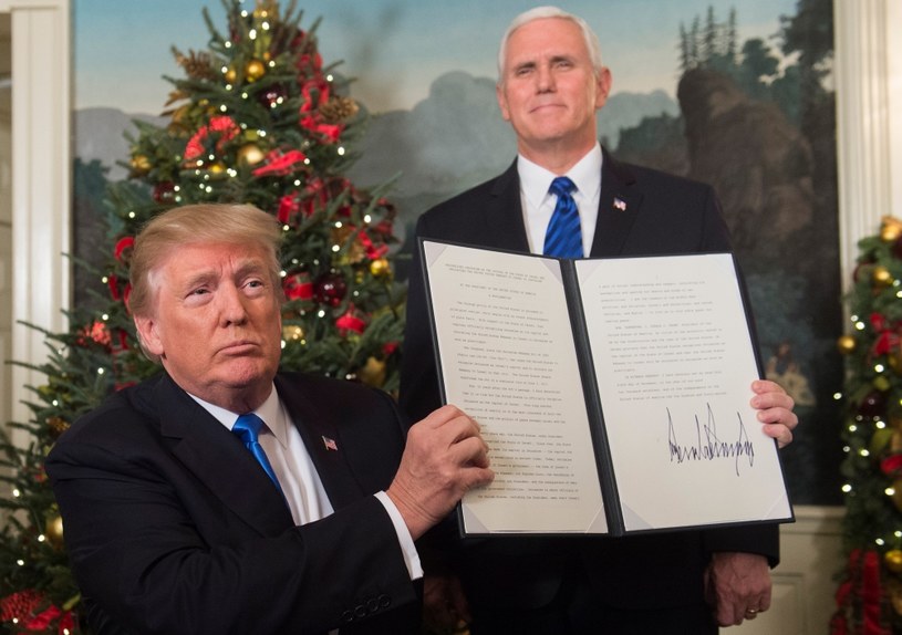 Donald Trump uznał Jerozolimę za stolicę Izraela /SAUL LOEB /AFP
