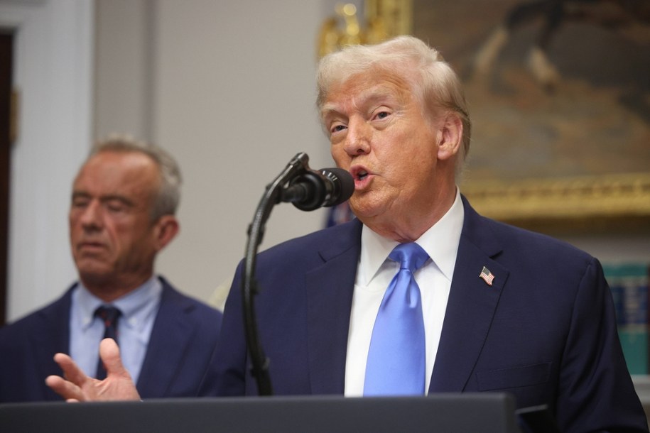 Donald Trump w Białym Domu. Wypowiedź o autyzmie i jego przyczynach z 22 września 2025 roku /FRANCIS CHUNG / POOL /PAP