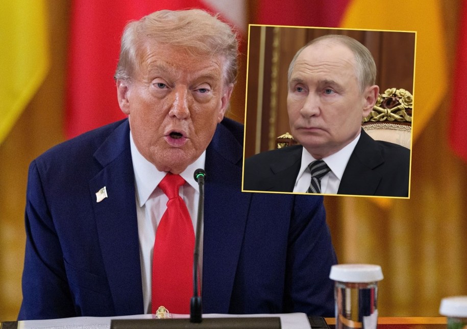 Donald Trump, Włądimir Putin /Vyacheslav Prokofyev /PAP