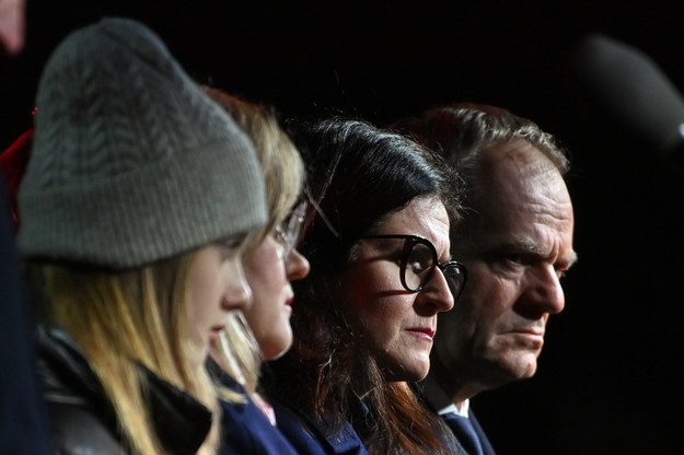 Donald Tusk, Aleksandra Dulkiewicz, Magdalena Adamowicz /Andrzej Jackowski /PAP