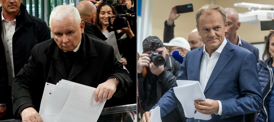 Donald Tusk czy Jarosław Kaczyński? Kto wygrałby w wyborach parlamentarnych? /JANEK SKARZYNSKI/AFP/East News /East News