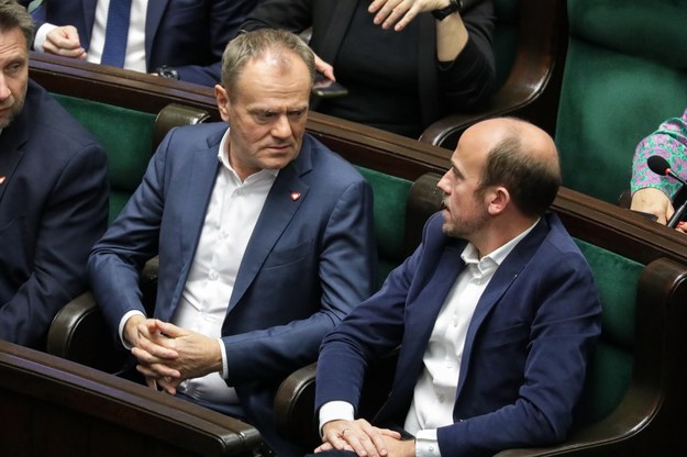 Donald Tusk i Borys Budka /Tomasz Gzell /PAP