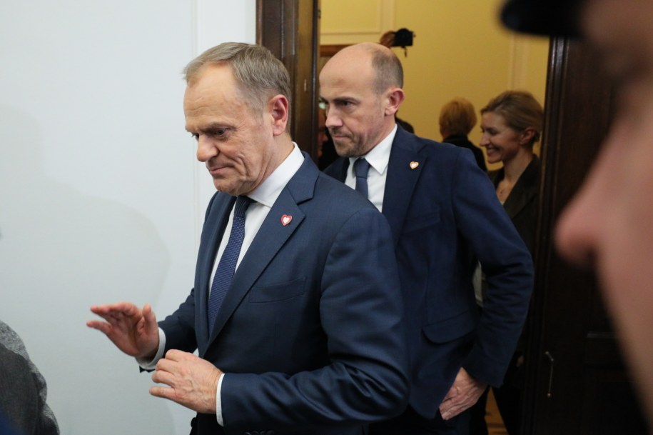 Donald Tusk i Borys Budka /Paweł Supernak /PAP