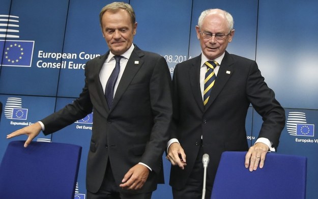 Donald Tusk i Herman van Rompuy /PAP/EPA/OLIVIER HOSLET /PAP/EPA