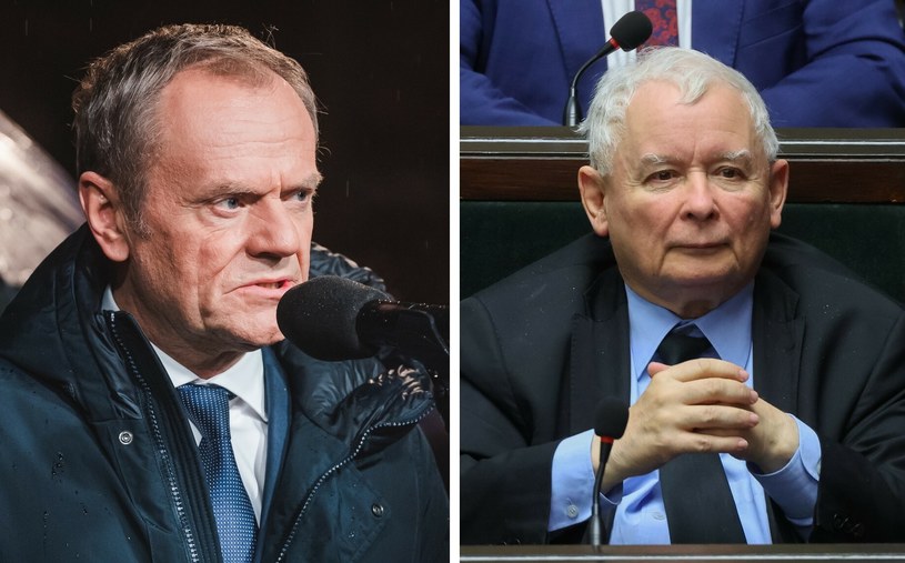 Donald Tusk i Jarosław Kaczyński; zdj. ilustracyjne /Jacek Dominski/Karol Makurat/REPORTER/ /Reporter